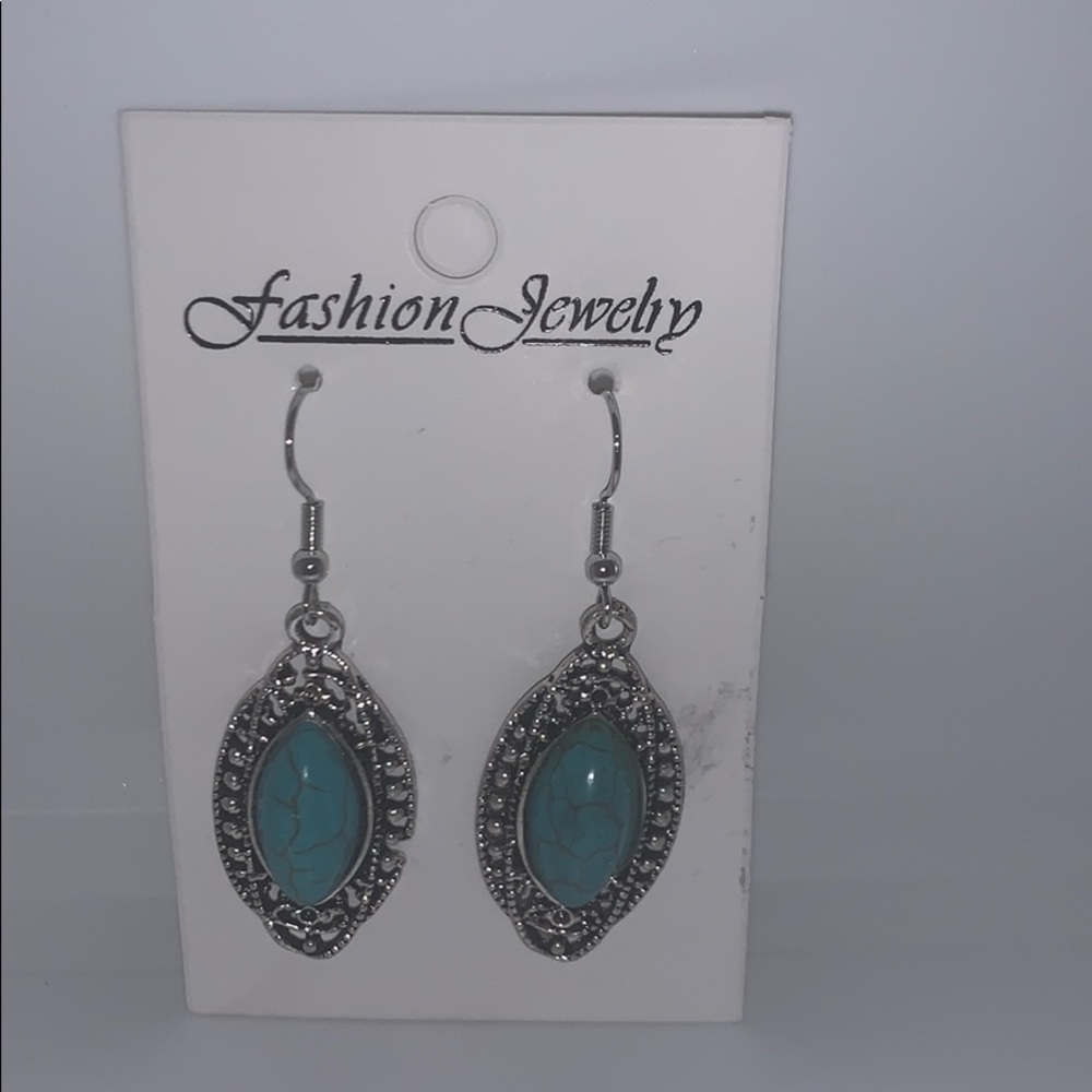 Brand New Turquoise earrings - Picture 2 of 2